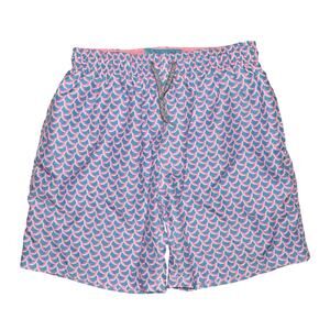MICHAEL'S $60 Cyclist liner Swim Trunks Blue Coral Swirl Print Boy's 14